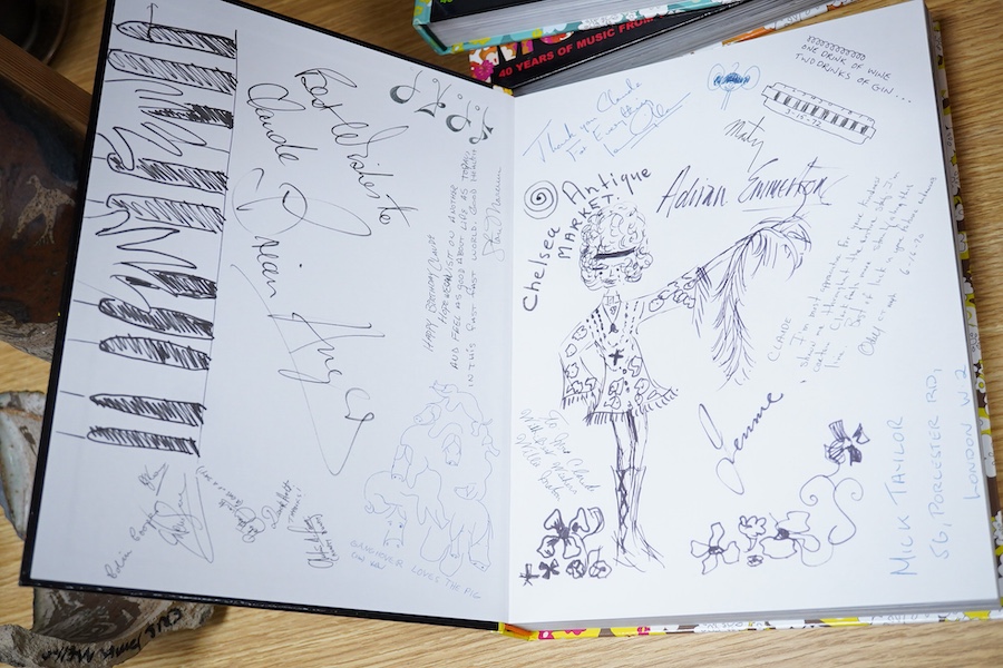 Live! From Montreux: 40 Years of Music From the Montreux Jazz Festival (4 vols), limited edition; 680/5000, illustrated throughout, end papers and other end leaves with facsimile signatures and illustrations, publishers
